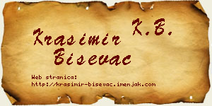 Krasimir Biševac vizit kartica